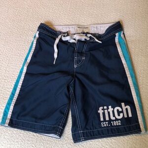Abercrombie & Fitch Kids Swim Trunks - Navy and Aqua